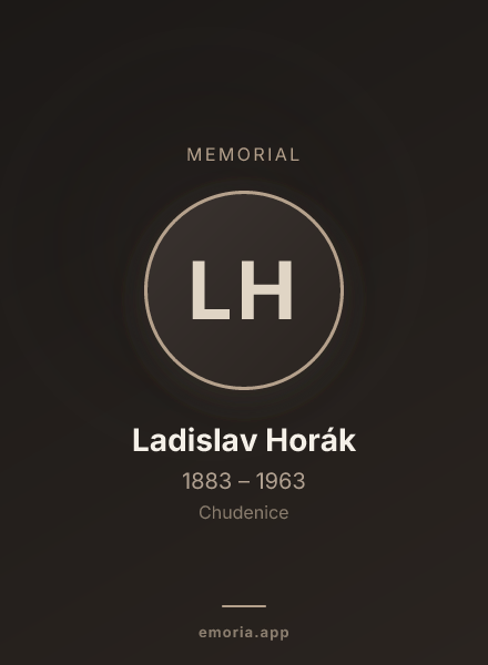 Memorial portrait of Ladislav Horák