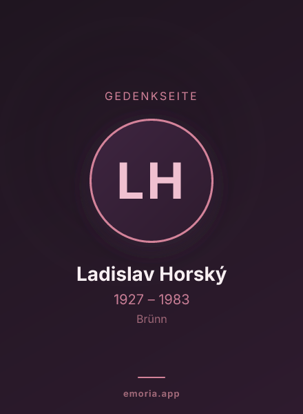 Gedenkportrait von Ladislav Horský