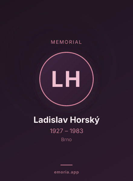 Memorial portrait of Ladislav Horský