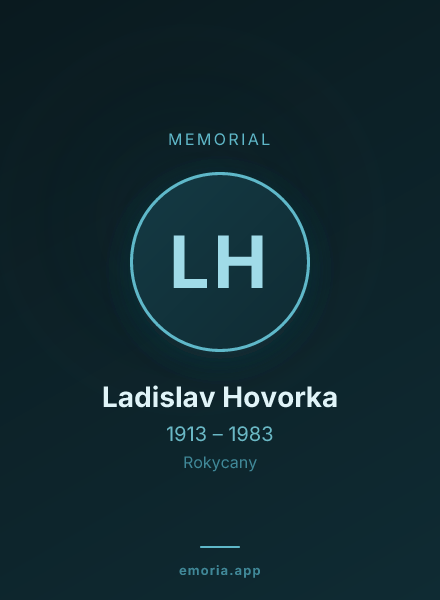 Memorial portrait of Ladislav Hovorka