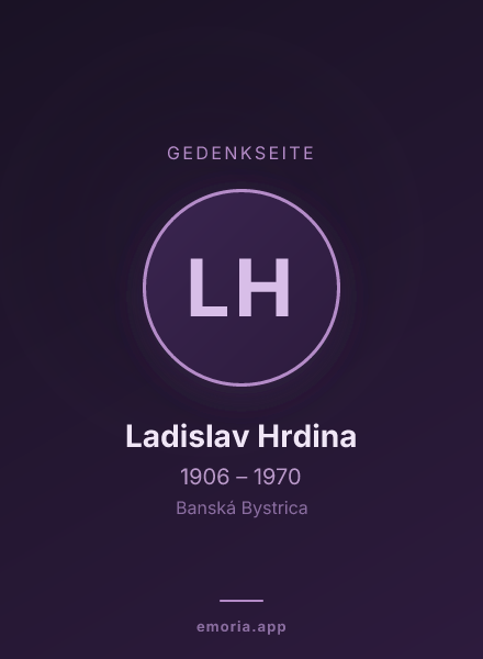 Gedenkportrait von Ladislav Hrdina