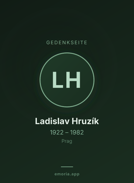Gedenkportrait von Ladislav Hruzík