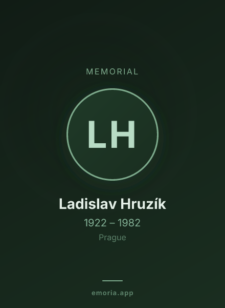 Memorial portrait of Ladislav Hruzík