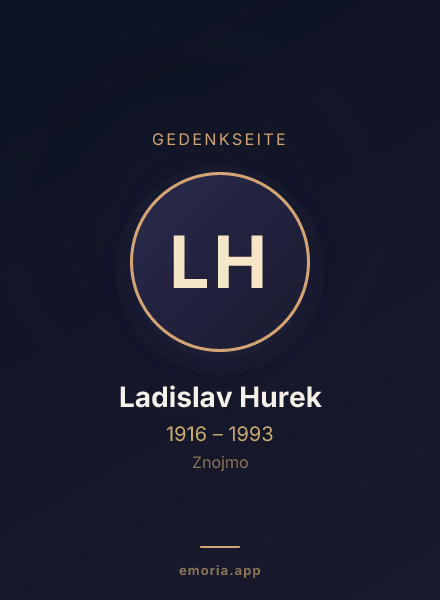Gedenkportrait von Ladislav Hurek