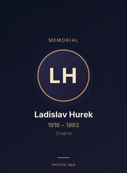 Memorial portrait of Ladislav Hurek
