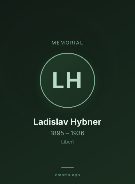 Memorial portrait of Ladislav Hybner