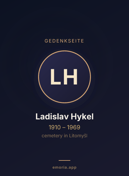 Gedenkportrait von Ladislav Hykel