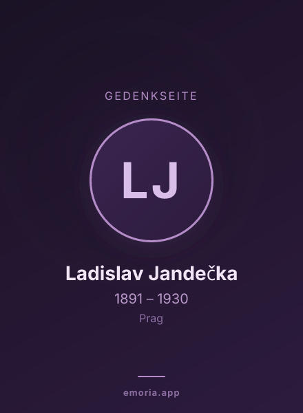 Gedenkportrait von Ladislav Jandečka