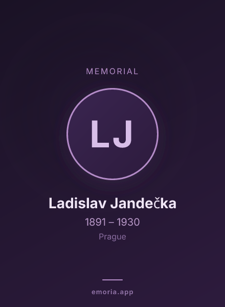 Memorial portrait of Ladislav Jandečka