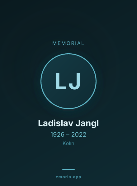 Memorial portrait of Ladislav Jangl