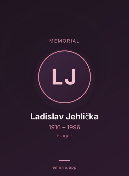 Memorial portrait of Ladislav Jehlička