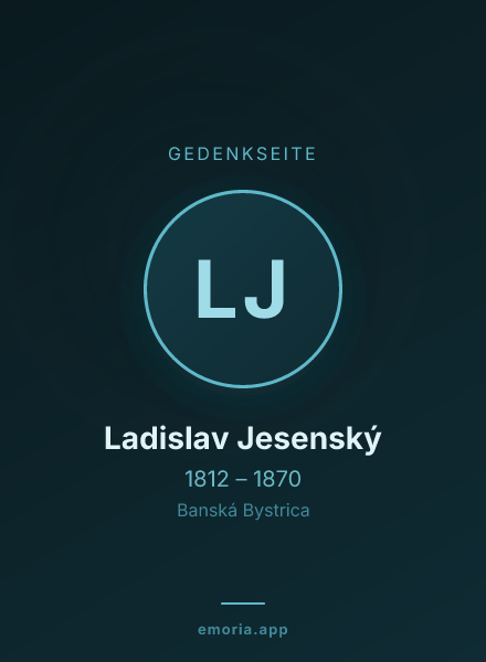 Gedenkportrait von Ladislav Jesenský