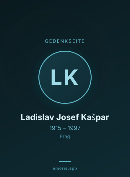 Gedenkportrait von Ladislav Josef Kašpar