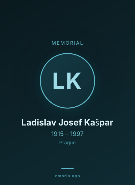 Memorial portrait of Ladislav Josef Kašpar