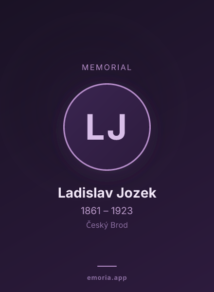 Memorial portrait of Ladislav Jozek