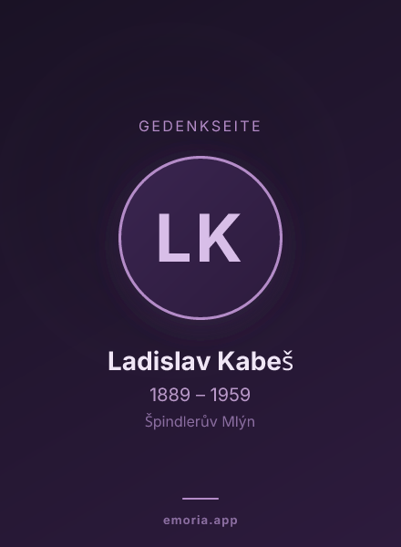 Gedenkportrait von Ladislav Kabeš