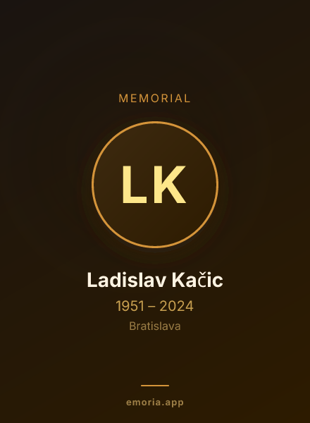 Memorial portrait of Ladislav Kačic