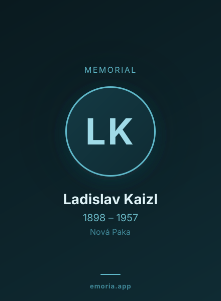Memorial portrait of Ladislav Kaizl