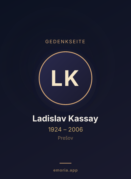 Gedenkportrait von Ladislav Kassay