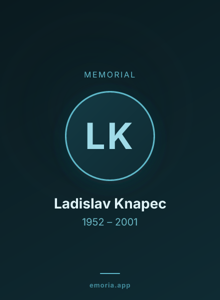 Memorial portrait of Ladislav Knapec