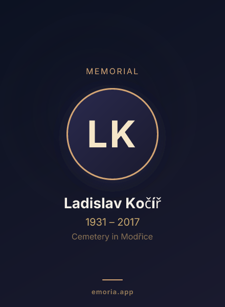 Memorial portrait of Ladislav Kočíř