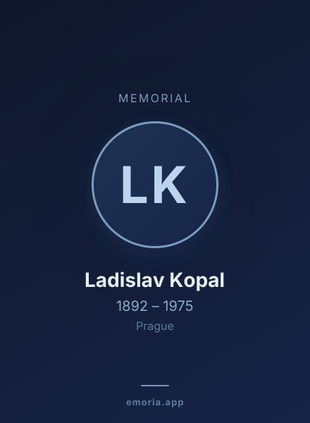 Memorial portrait of Ladislav Kopal