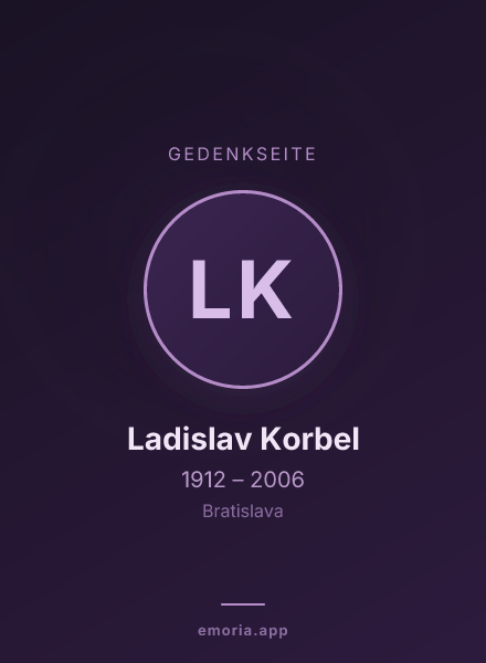 Gedenkportrait von Ladislav Korbel