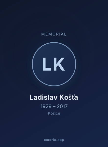 Memorial portrait of Ladislav Košťa