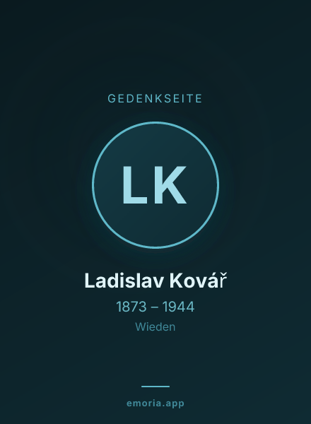 Gedenkportrait von Ladislav Kovář