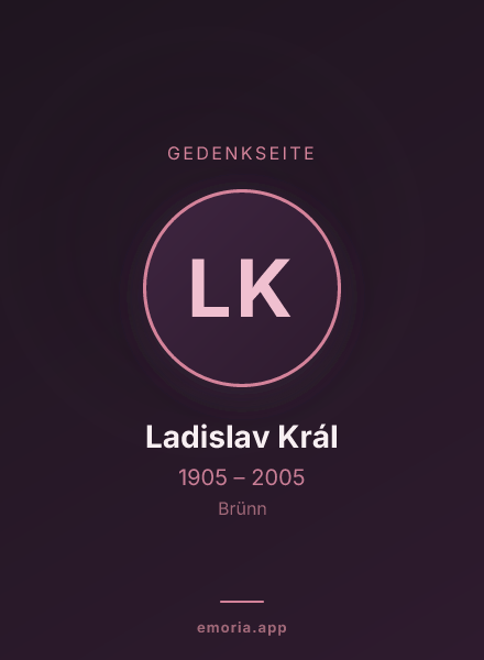 Gedenkportrait von Ladislav Král