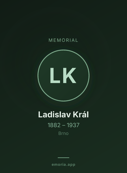 Memorial portrait of Ladislav Král