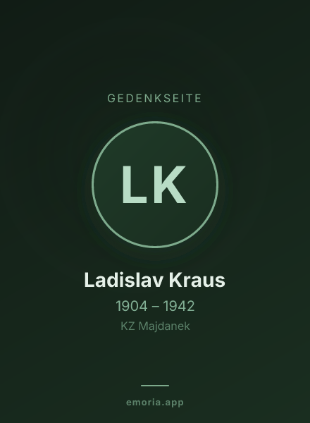Gedenkportrait von Ladislav Kraus