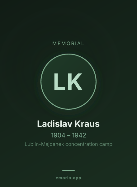 Memorial portrait of Ladislav Kraus