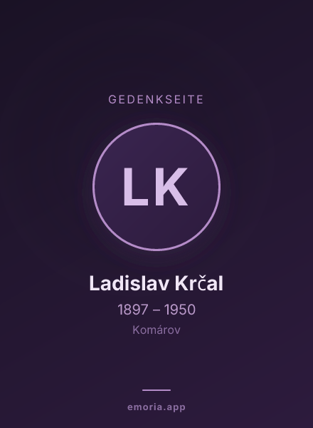 Gedenkportrait von Ladislav Krčal