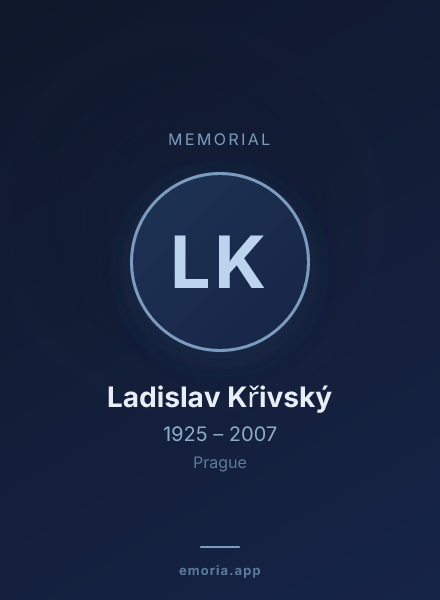 Memorial portrait of Ladislav Křivský
