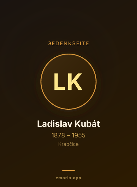 Gedenkportrait von Ladislav Kubát