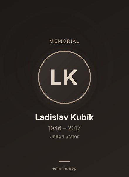 Memorial portrait of Ladislav Kubík