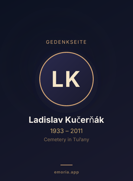 Gedenkportrait von Ladislav Kučerňák