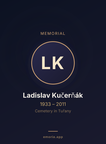 Memorial portrait of Ladislav Kučerňák