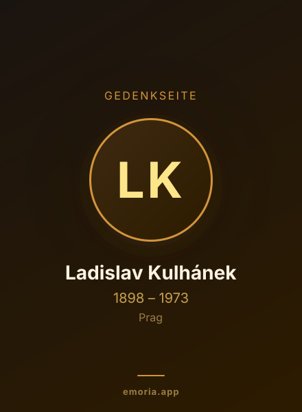 Gedenkportrait von Ladislav Kulhánek