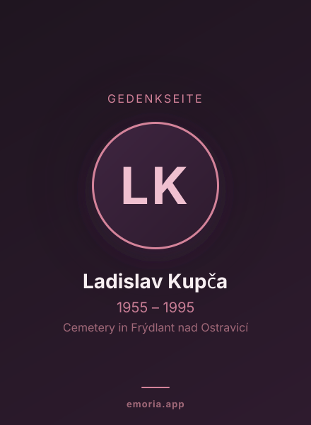 Gedenkportrait von Ladislav Kupča