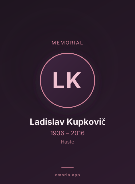 Memorial portrait of Ladislav Kupkovič