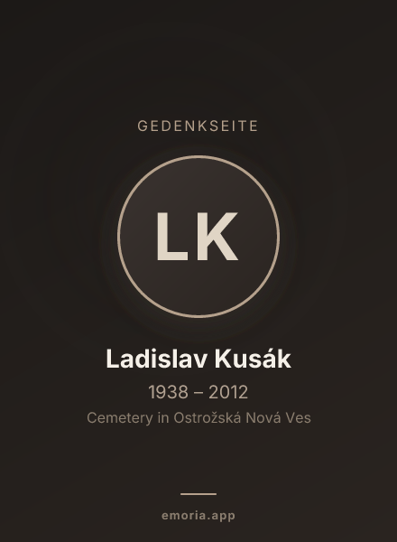 Gedenkportrait von Ladislav Kusák