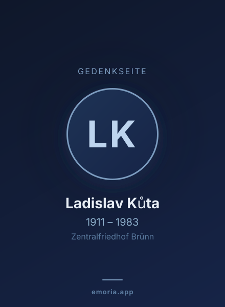 Gedenkportrait von Ladislav Kůta