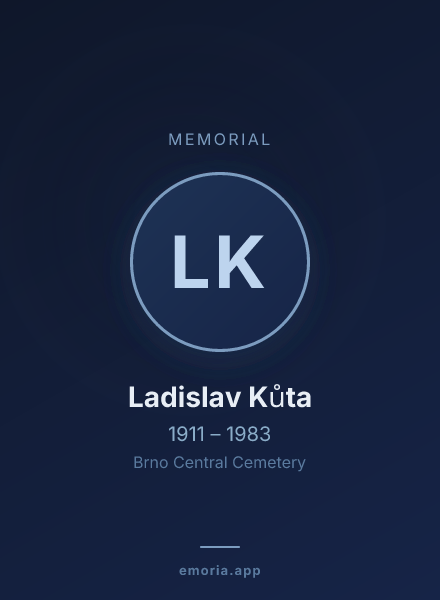Memorial portrait of Ladislav Kůta
