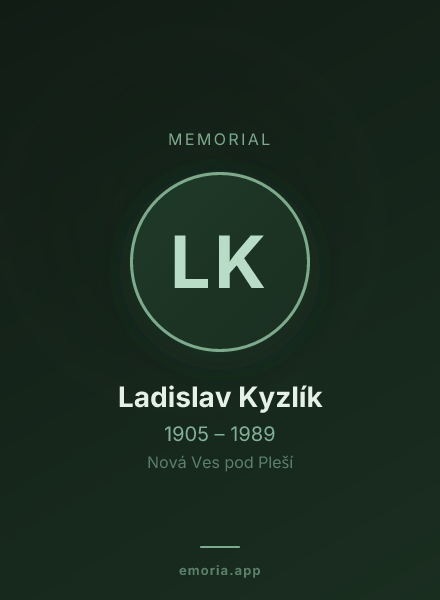 Memorial portrait of Ladislav Kyzlík