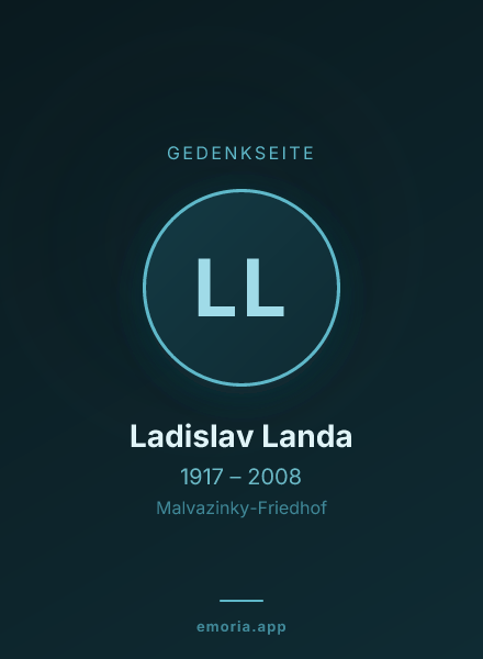 Gedenkportrait von Ladislav Landa