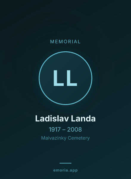 Memorial portrait of Ladislav Landa
