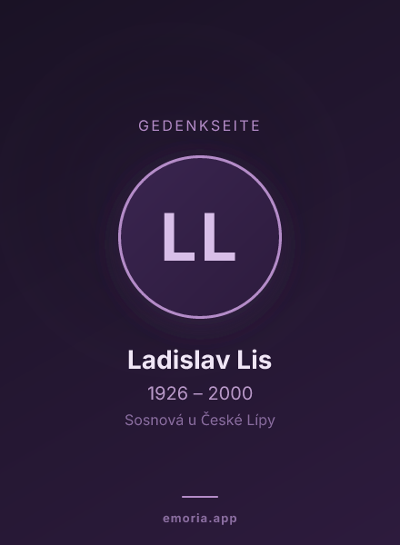 Gedenkportrait von Ladislav Lis
