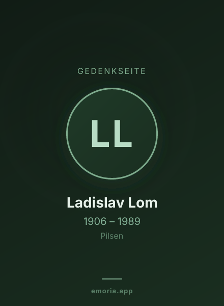 Gedenkportrait von Ladislav Lom